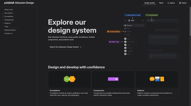 Atlassian homepage