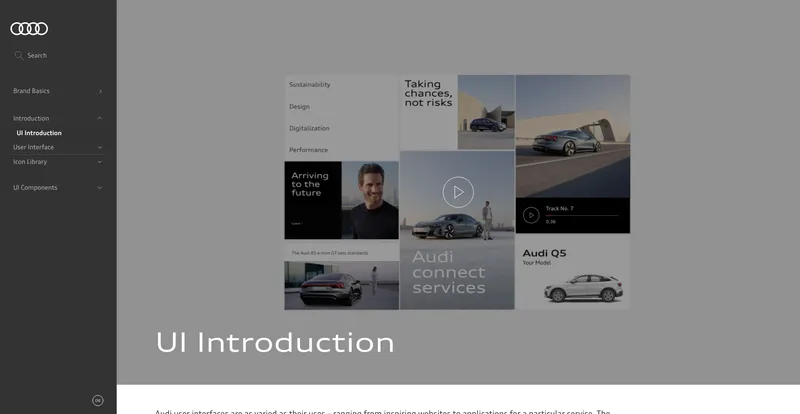 Audi homepage