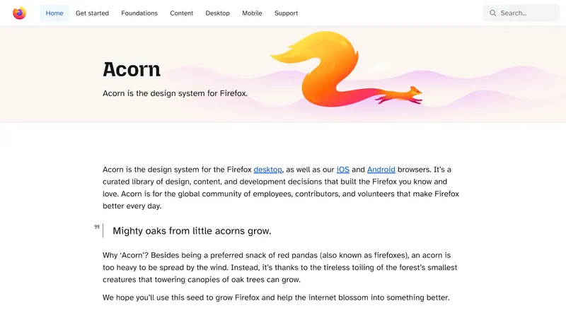 Firefox homepage
